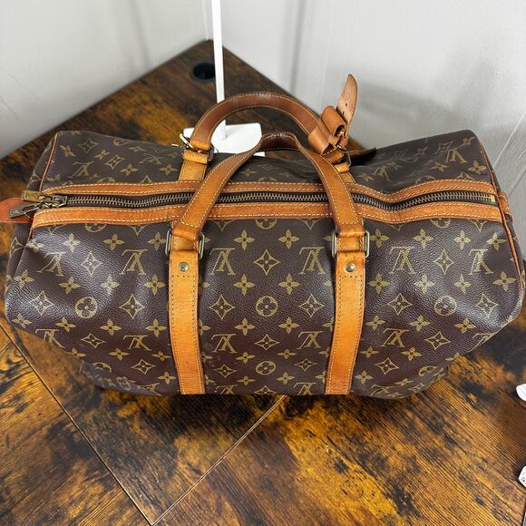 Louis Vuitton Vintage Monogram Sac Souple 45 Duffle Bag Boston Travel - Picture 14 of 16
